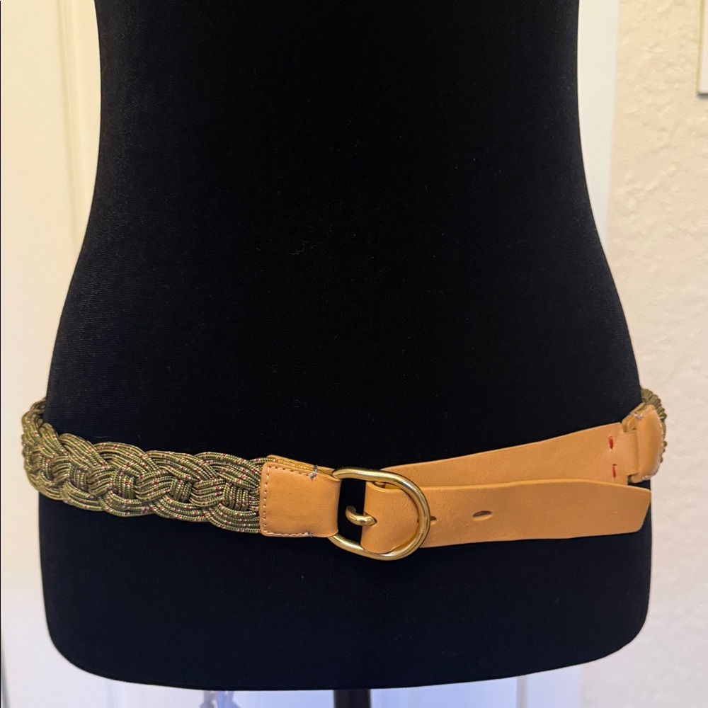 Miansai Woven Tan and Green Belt